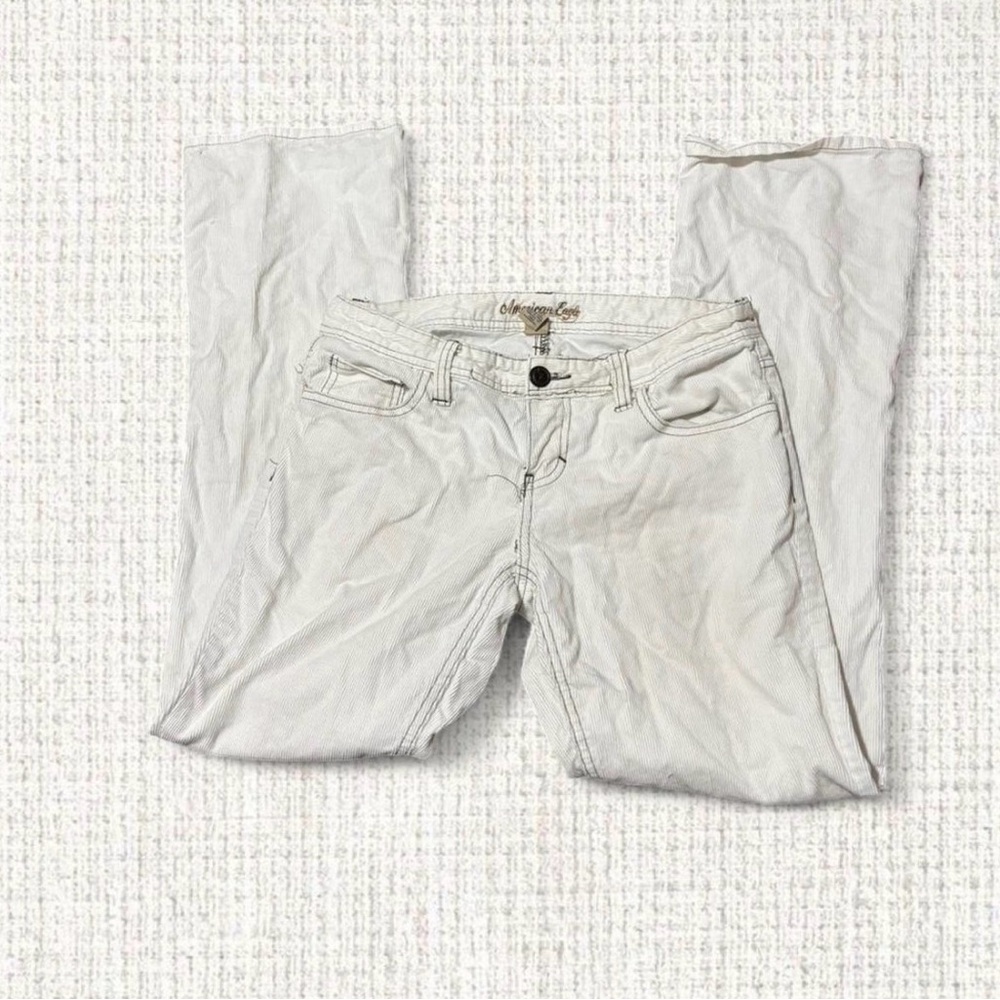 Vintage American Eagle White Corduroy Pants – Size 6